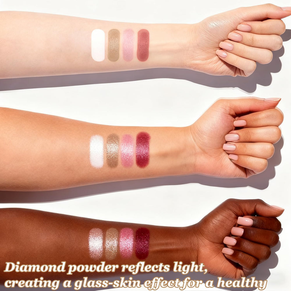 Kubot Eye & Cheek Palette matte and shimmer shades for versatile looks.
