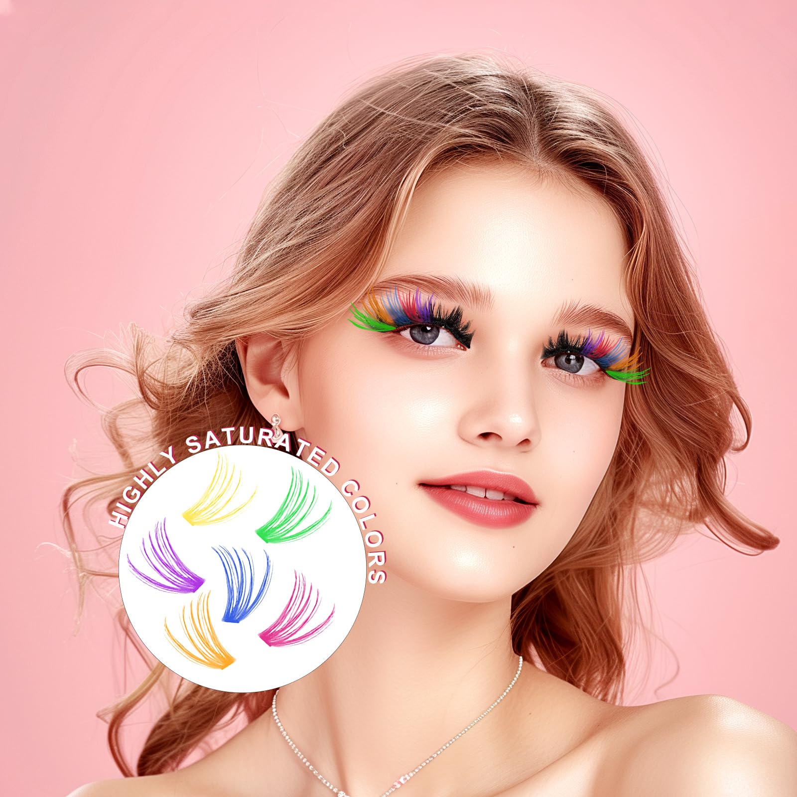 KUCKOW 240pcs colorful lashes kit provides abundant styling options