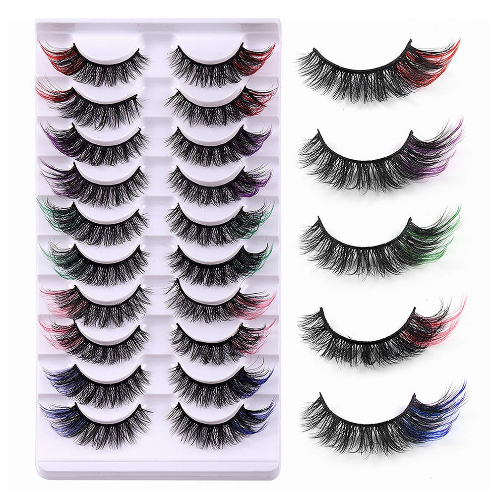 KUCKOW cosplay-ready lashes add bold color accents to fantasy looks
