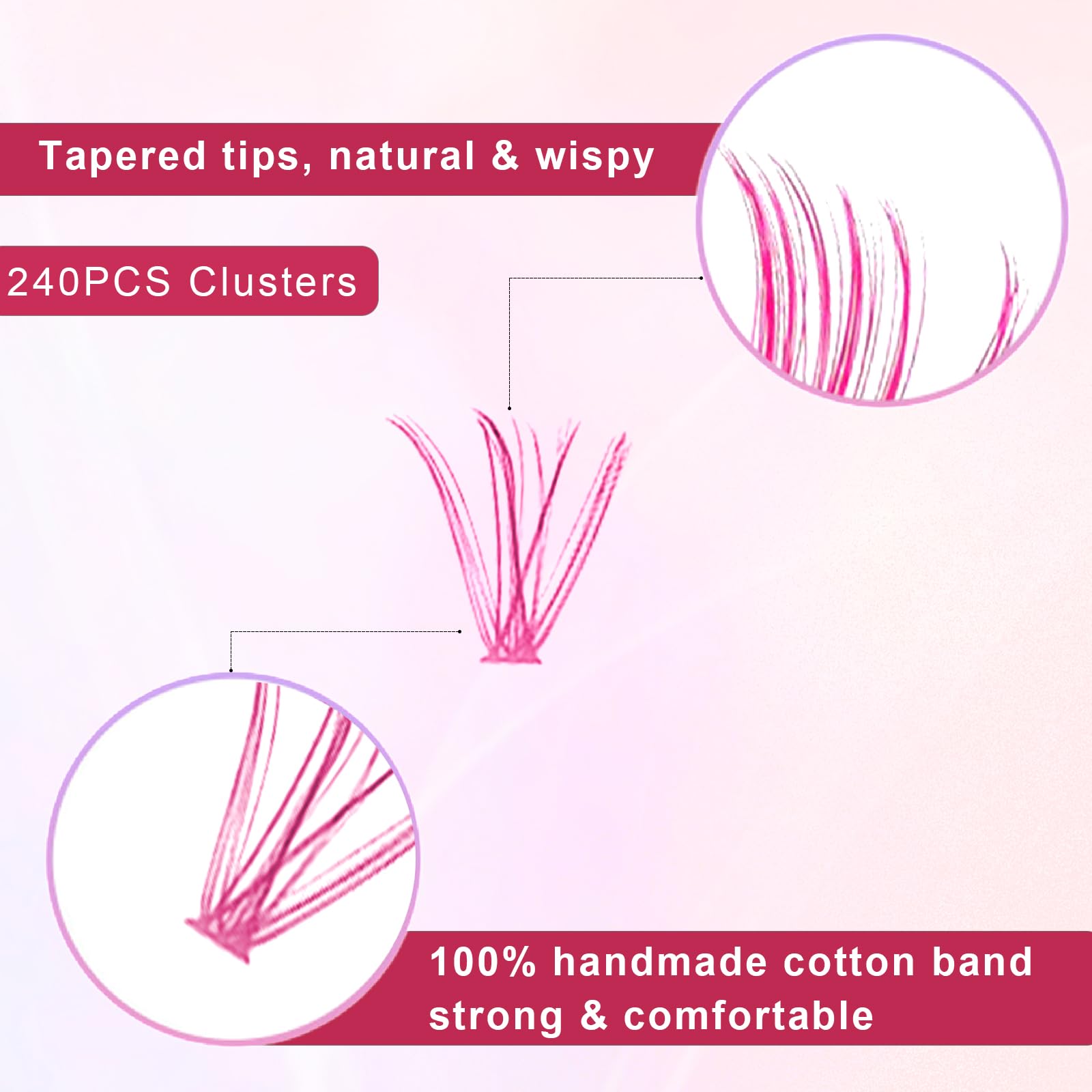 KUCKOW color lash guide image highlights simple application steps