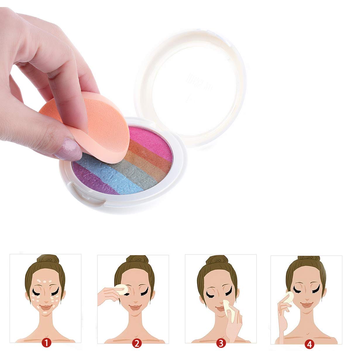Kukiwhy puff blending blush for natural look