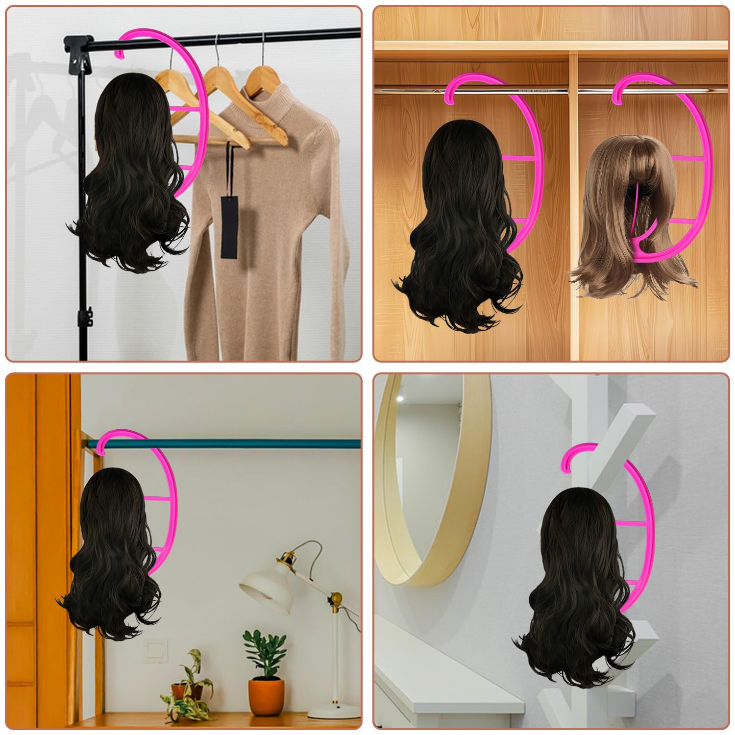 Kuklipjim easy-assembly wig rack sets up quickly for daily use.