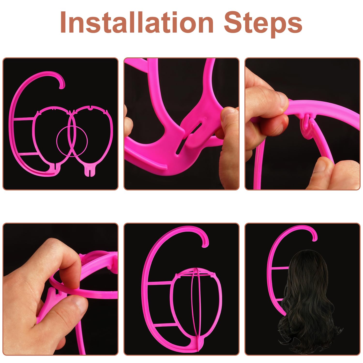 Kuklipjim wig dryer stand speeds gentle air-drying of wigs.