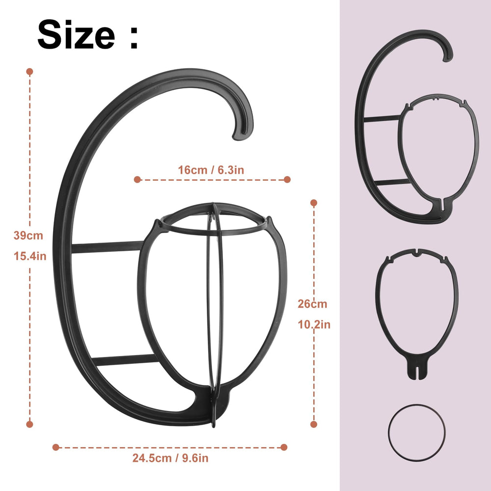 KUKLIPJIM compact wig hanger saves space in a closet or cabinet.