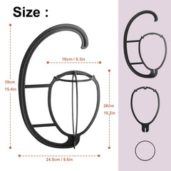 KUKLIPJIM compact wig hanger saves space in a closet or cabinet.