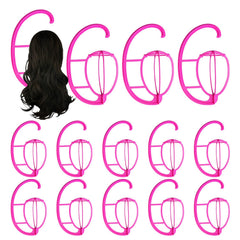 Kuklipjim 15.4-inch wig hanger holds multiple wigs with sturdy, space-saving design.