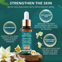 Application scene of Olavita serum showing the 2–3 drop routine