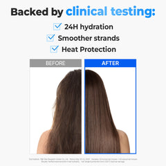 KUNDAL Blossom Breeze application on hair demonstrates smooth absorption.