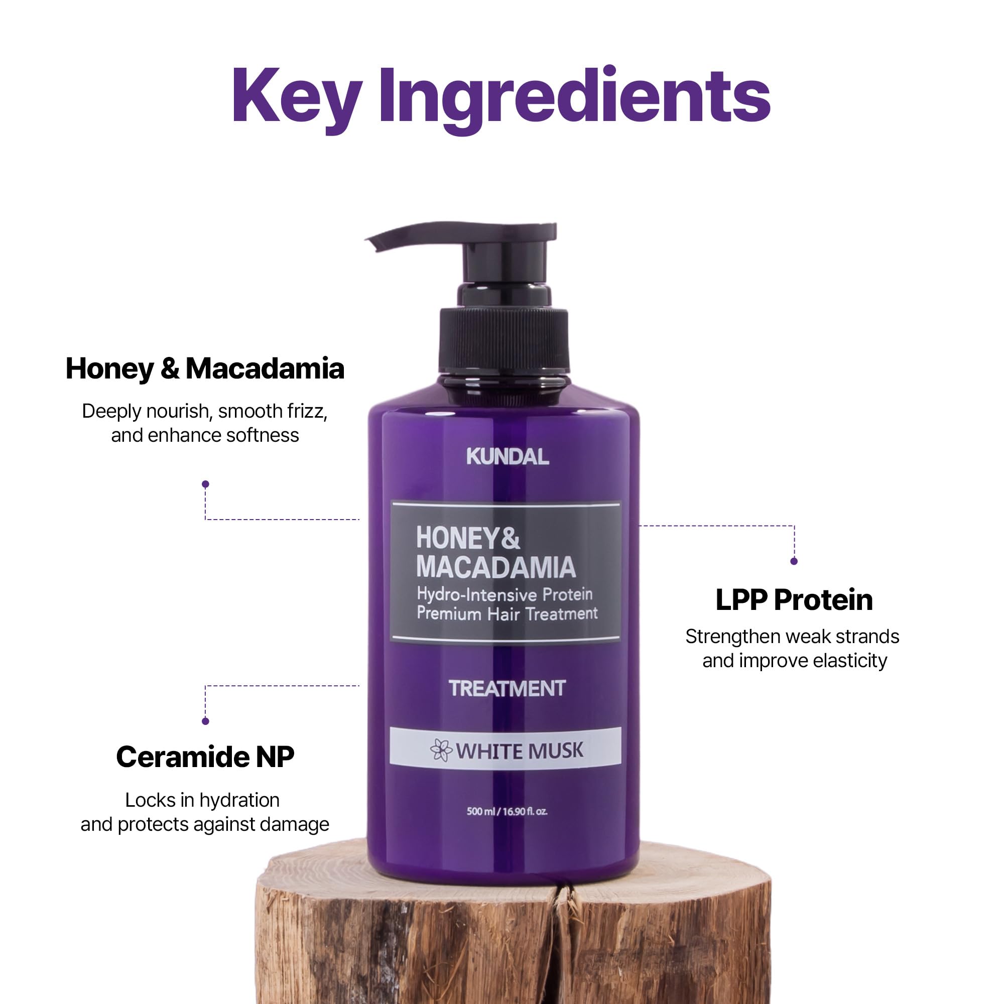 KUNDAL sulfate-free label on bottle underscores gentle cleansing for sensitive scalps.