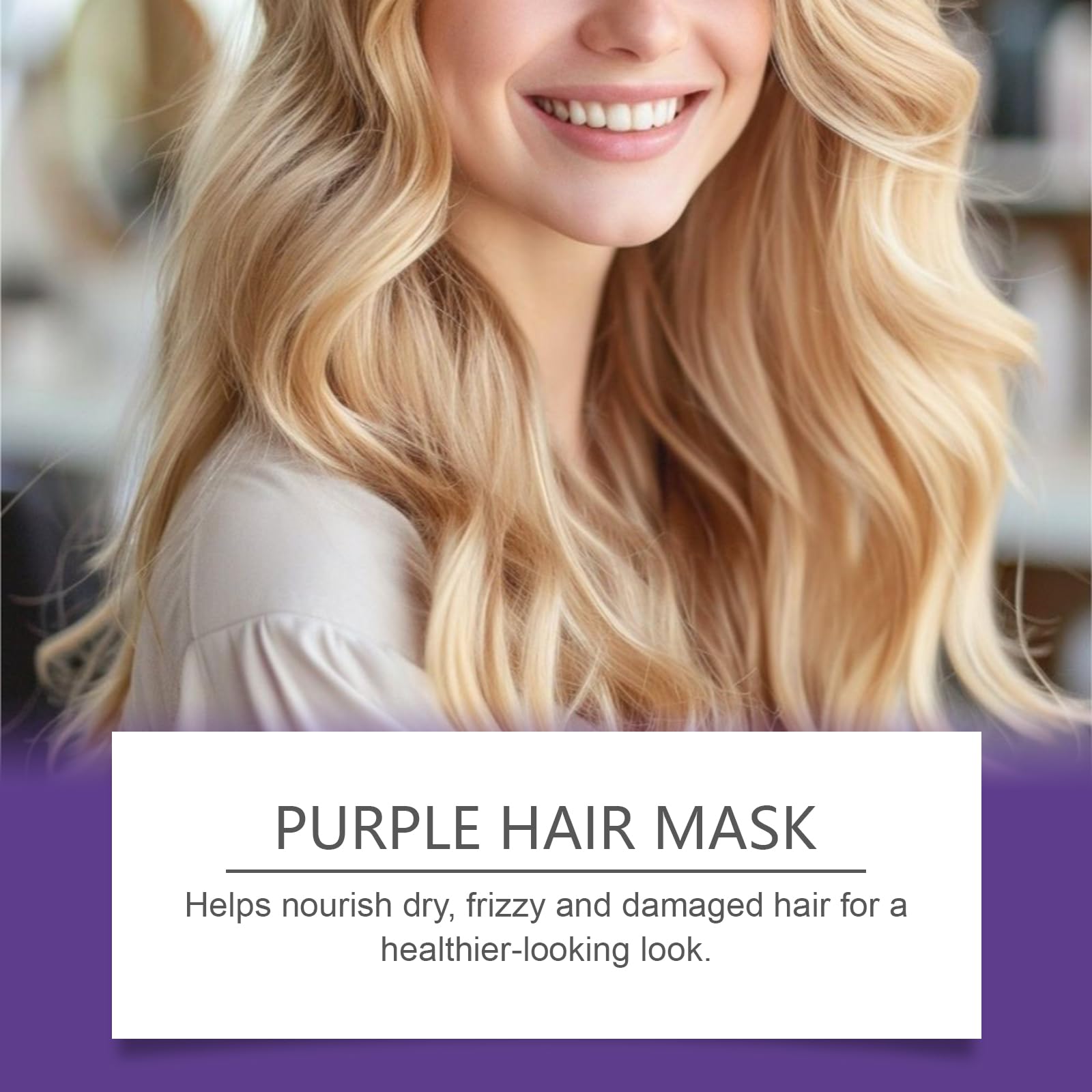 KunMan Frizz control image showing smoother, softer strands