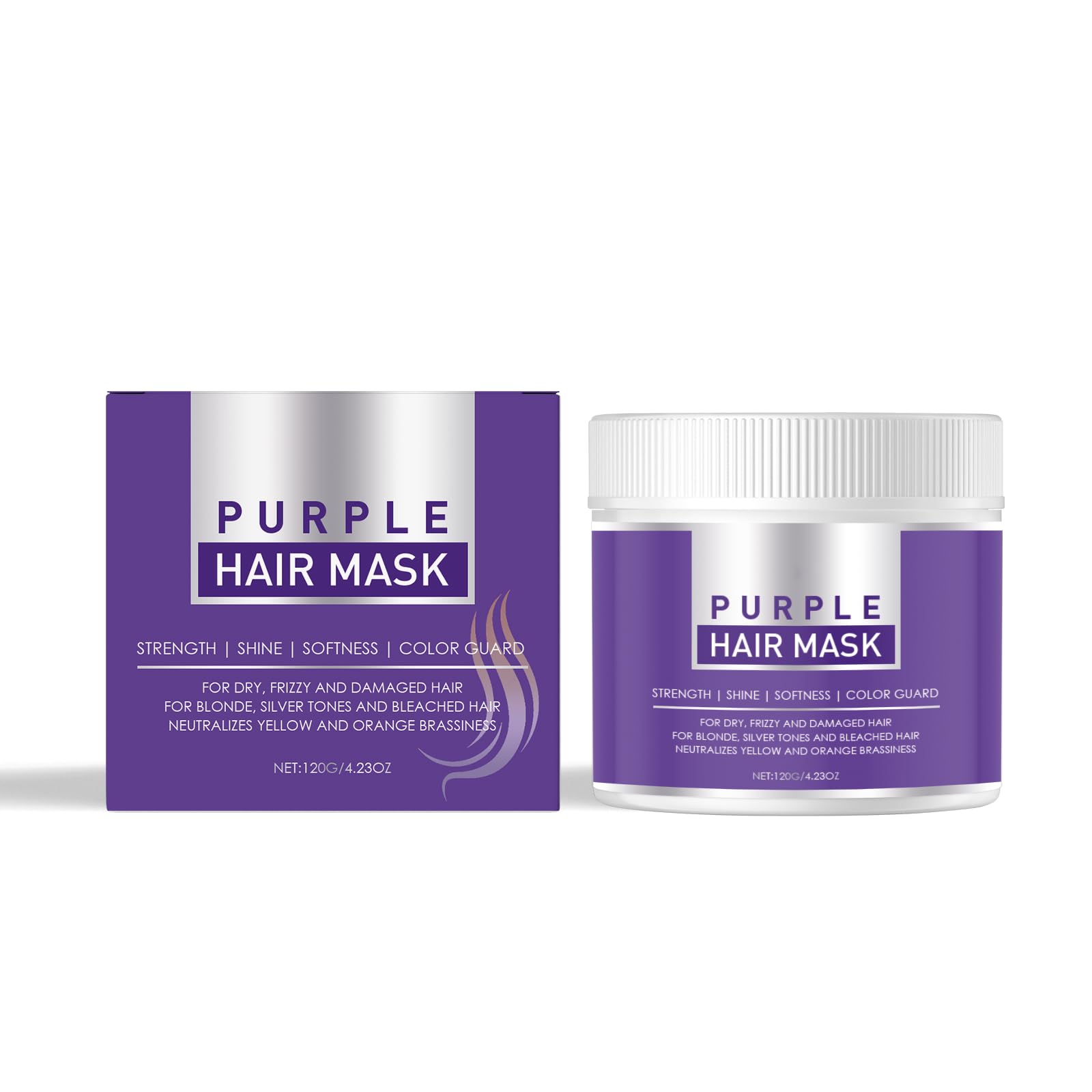 KunMan Keratin-Collagen Purple Hair Mask packshot with rich conditioning formula