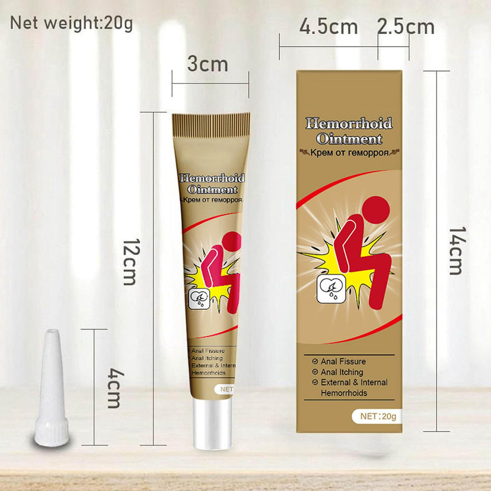 Product in use with extension tube for quick, discreet relief from discomfort.