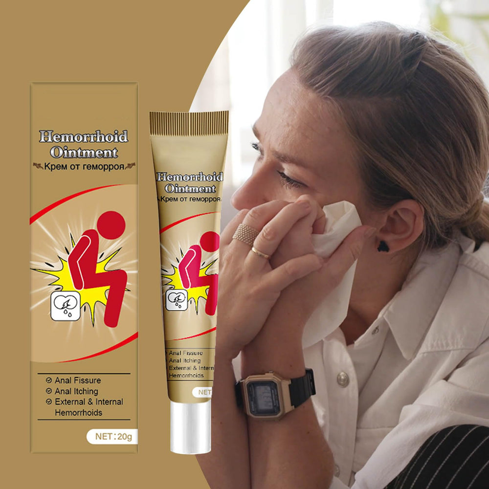 Kunnozz hemorrhoid cream tube with extension tip enables clean, hands-free application.