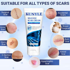 Kunyle Scar Cream lightweight texture on skin
