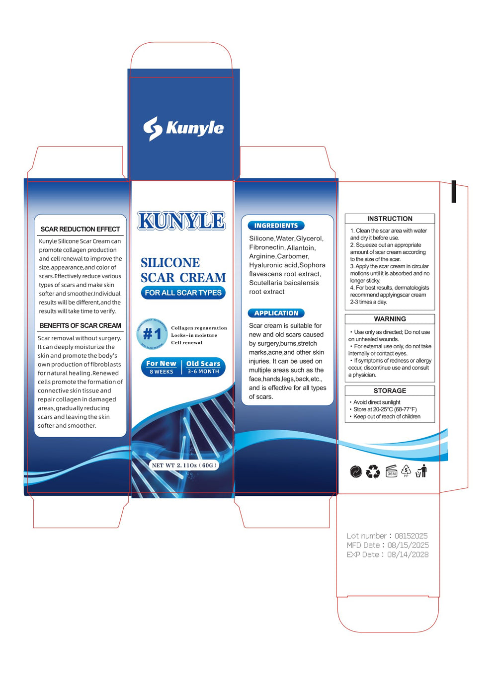 Kunyle Scar Cream travel-friendly compact packaging