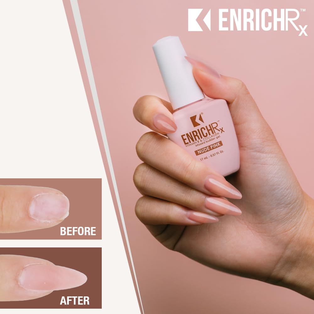 KUPA GelFinity EnrichRx UV/LED cure for quick, salon-like results at home.