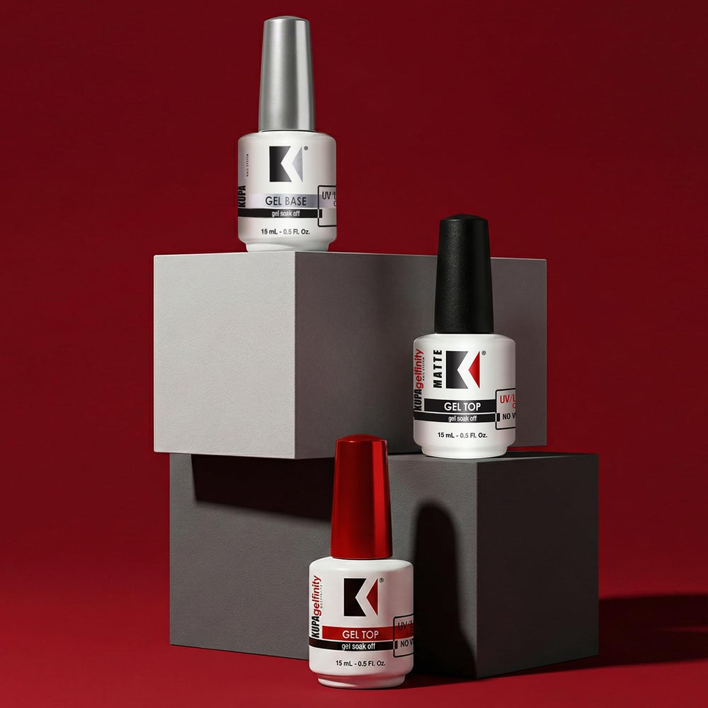 KUPA Gelfinity pack-two bottles demonstrates value for base and top coat duo.