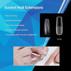 KUPA Soft Gel Tips during adhesive application enable secure, clean nail enhancements.
