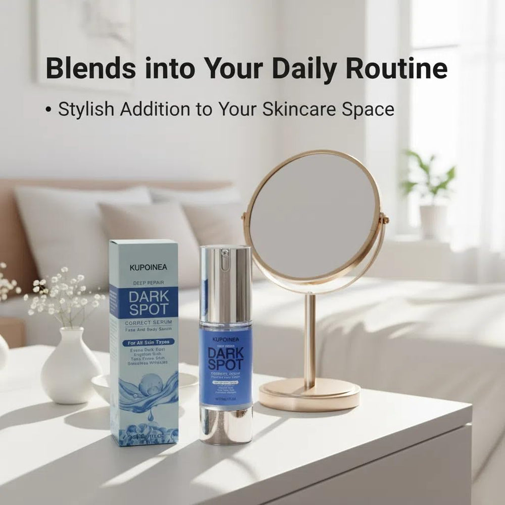 KUPOINEA Dark Spot Remover application on face enables smooth, quick-absorbing use