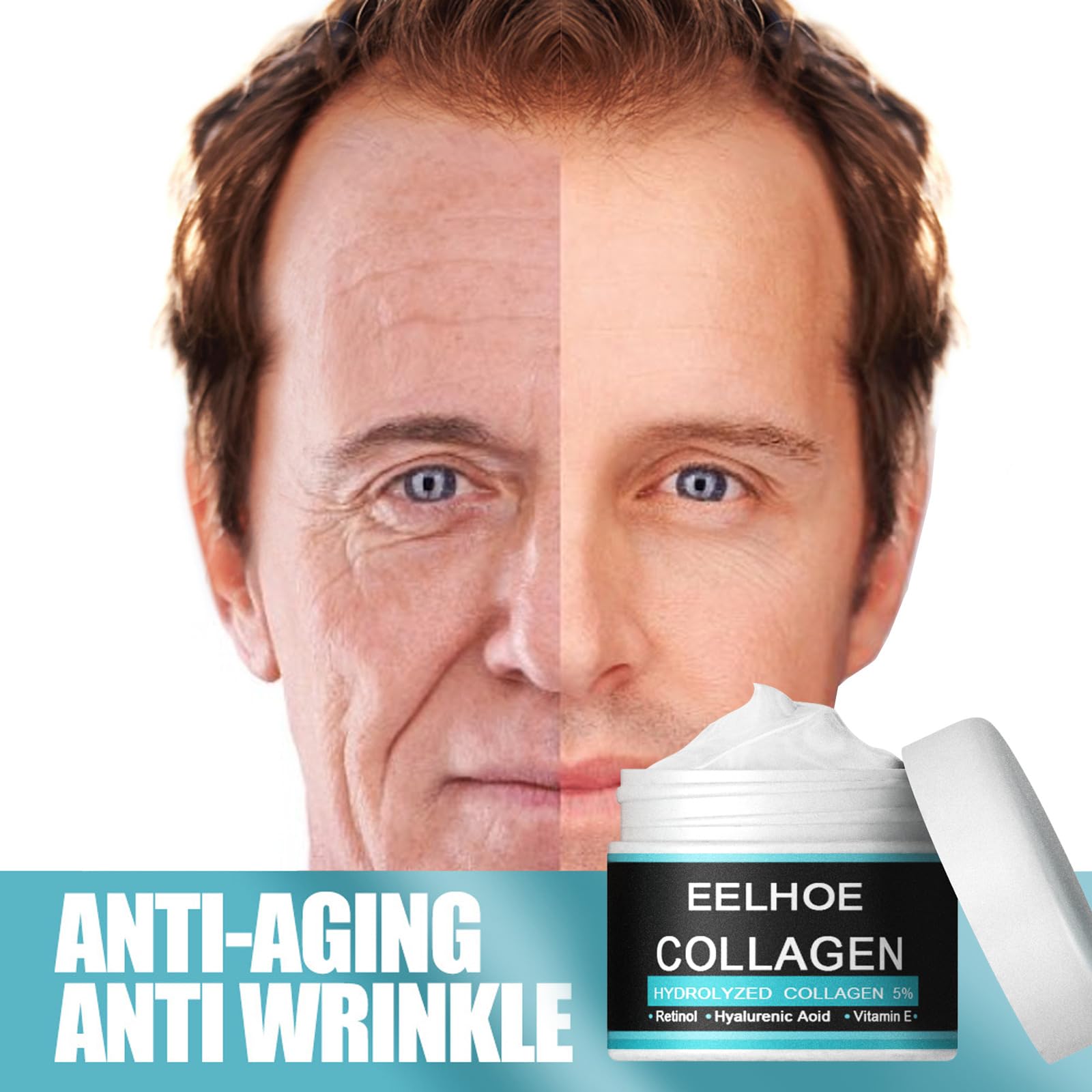 KUQAA Retinol Face Cream for Men after-use delivers smoother-looking skin.