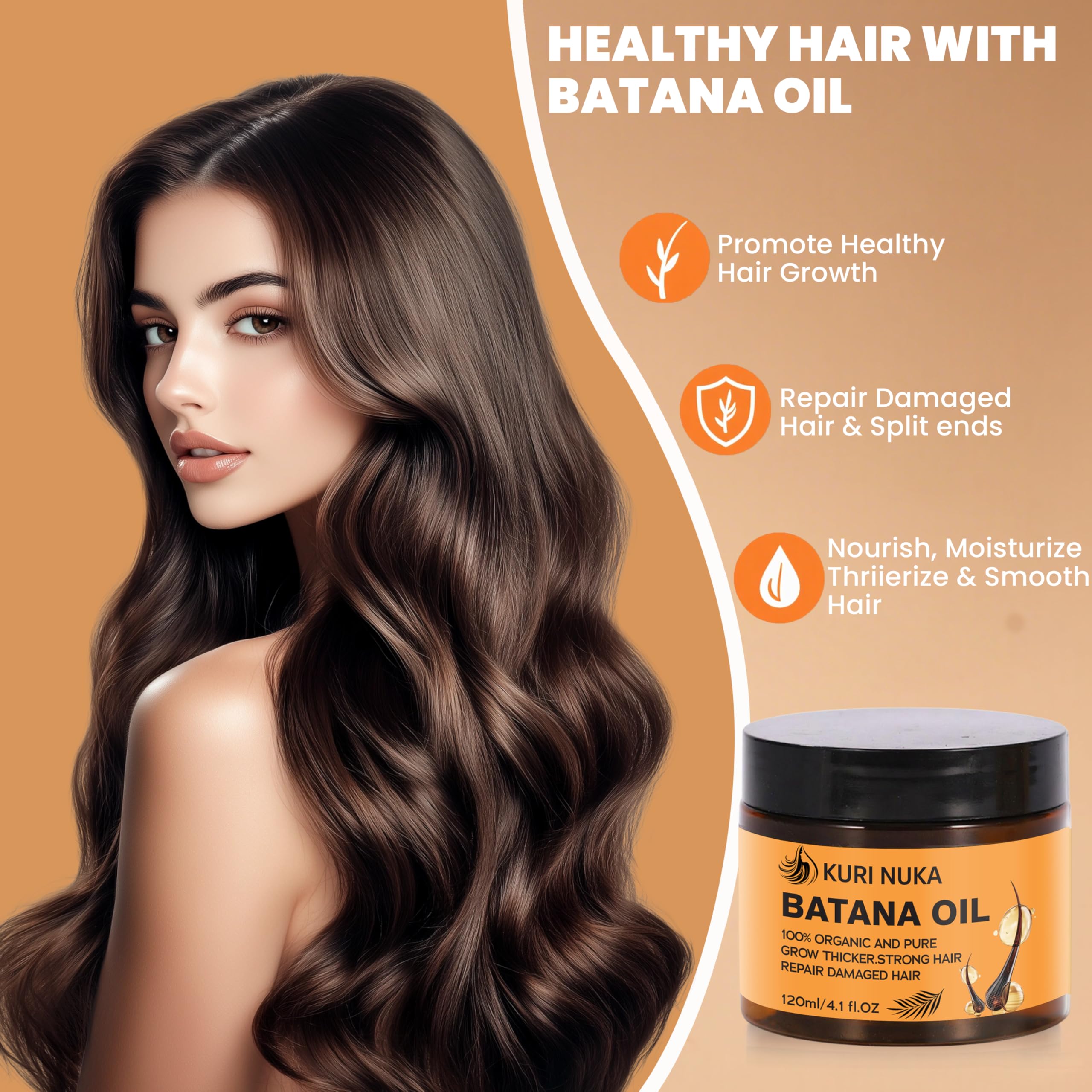 Kuri Nuka Batana Oil applied to scalp for nourishment.