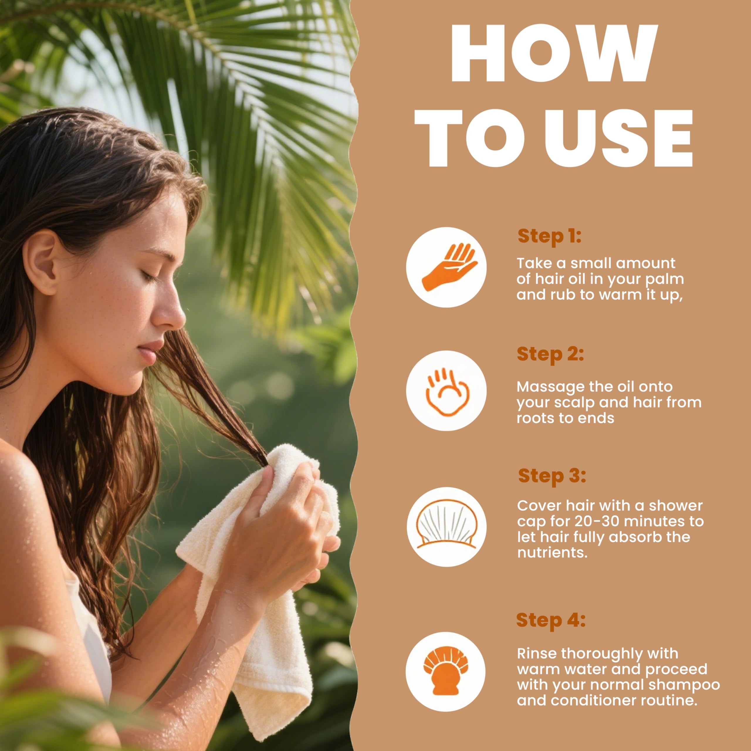 Kuri Nuka Batana Oil on damp hair for smoother strands.