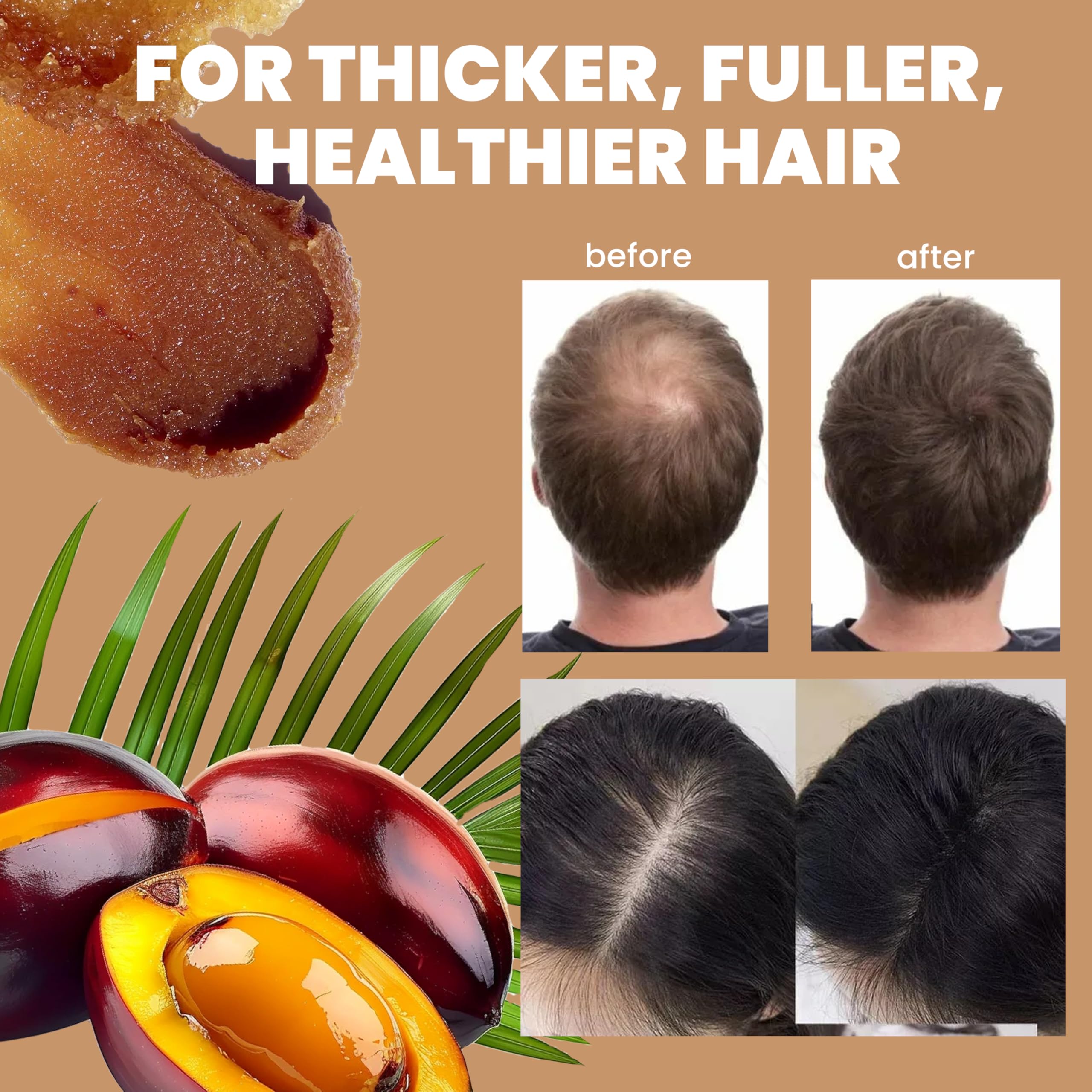 Kuri Nuka Batana Oil on hair delivers shine and manageability.