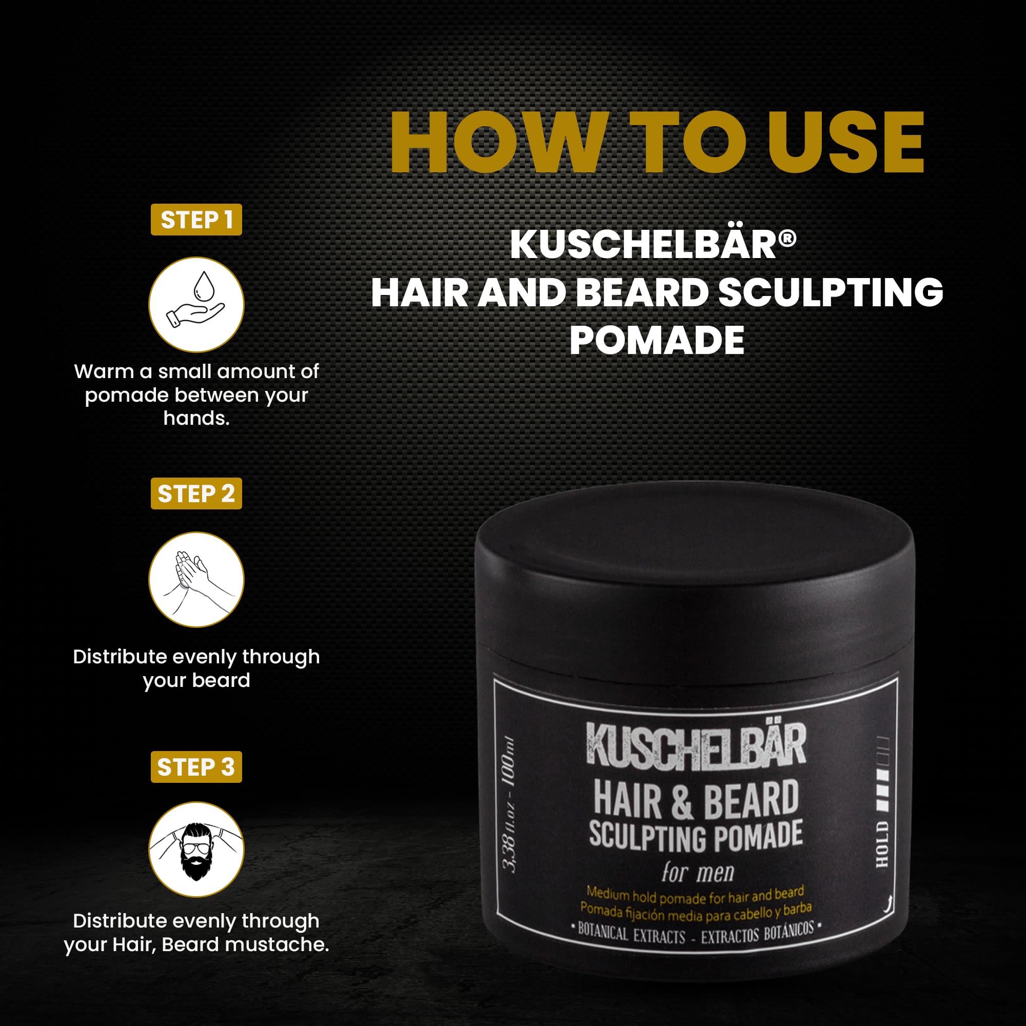 Kuschelbär pomade matte-finish texture for non-greasy styling