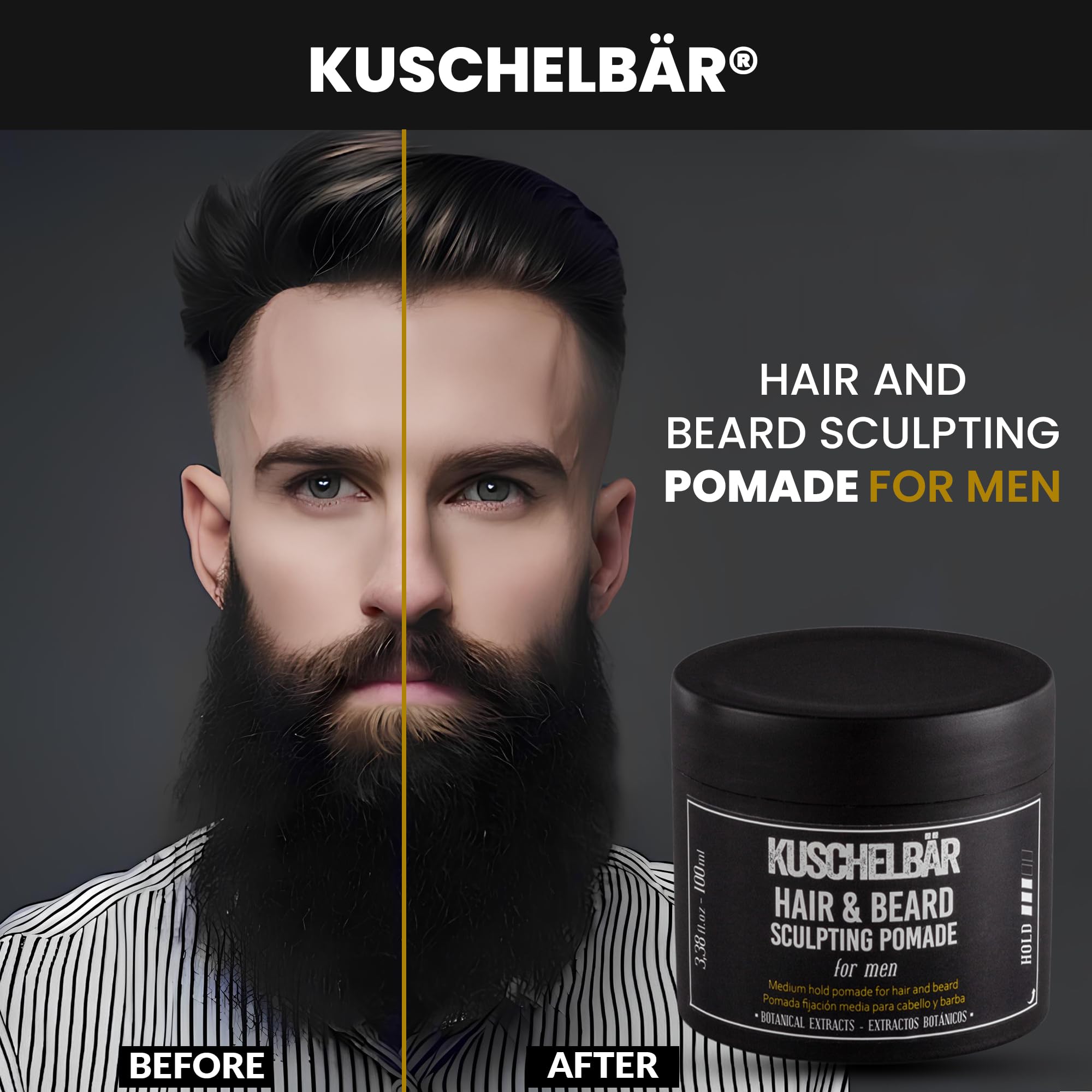 Kuschelbär travel-size pomade for on-the-go grooming