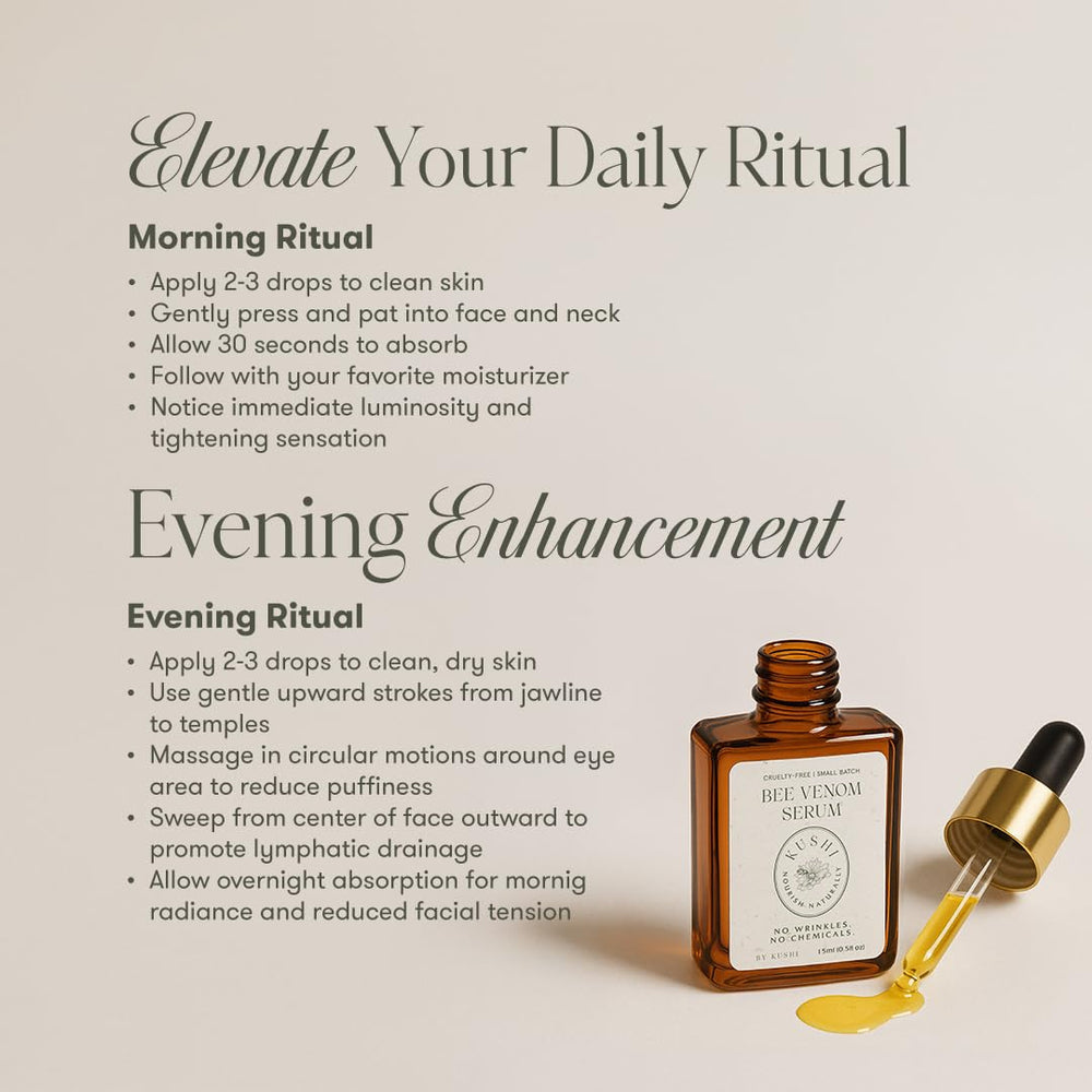 KUSHI Bee Venom Serum with Manuka honey for deep hydration