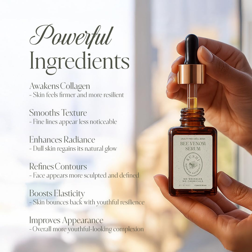 KUSHI Bee Venom Serum with propolis and royal jelly for soothing effects