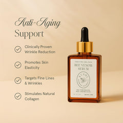 KUSHI Bee Venom Serum pump close up for controlled, mess free daily use