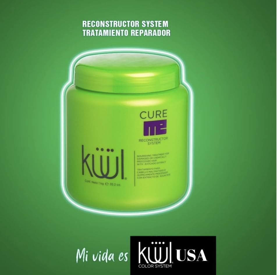 Kuul Cure Me Reconstructor with avocado extract for conditioning.