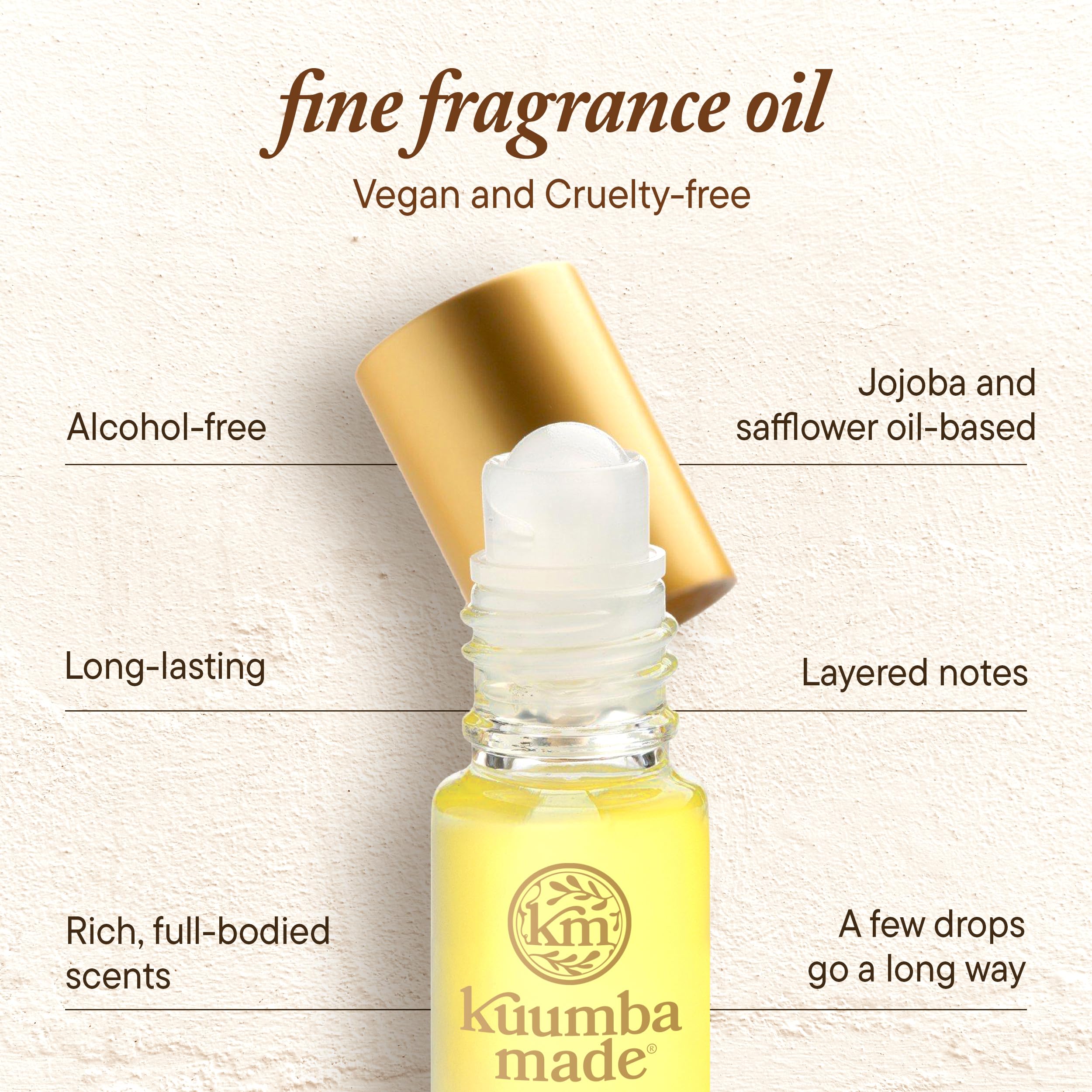 Kuumba Made long-lasting fragrance oil delivers hours of aroma from a few drops.