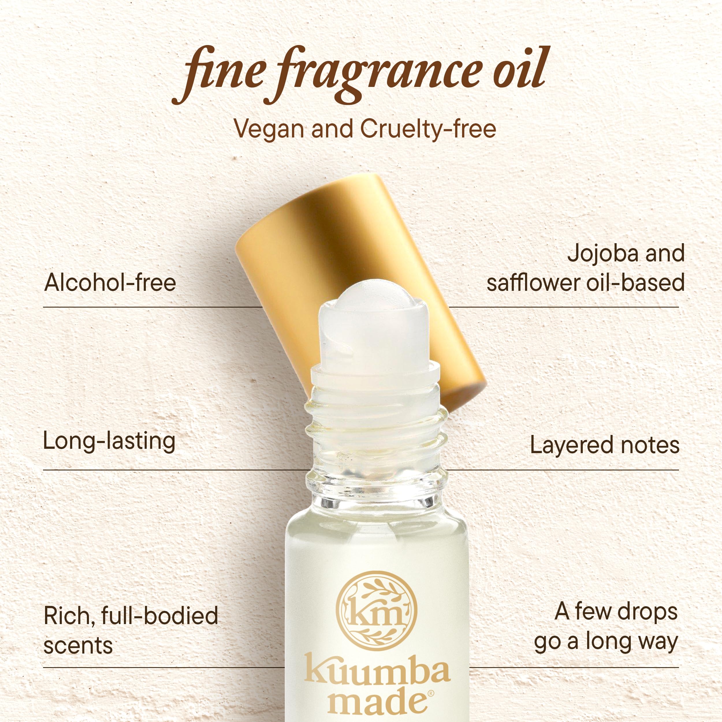 Kuumba Made Vanilla Musk safflower oil base visual emphasis.