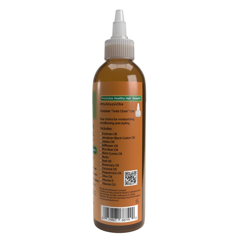 Kuza Pack of 2 Premium Growth Oil bottles ready for daily use.