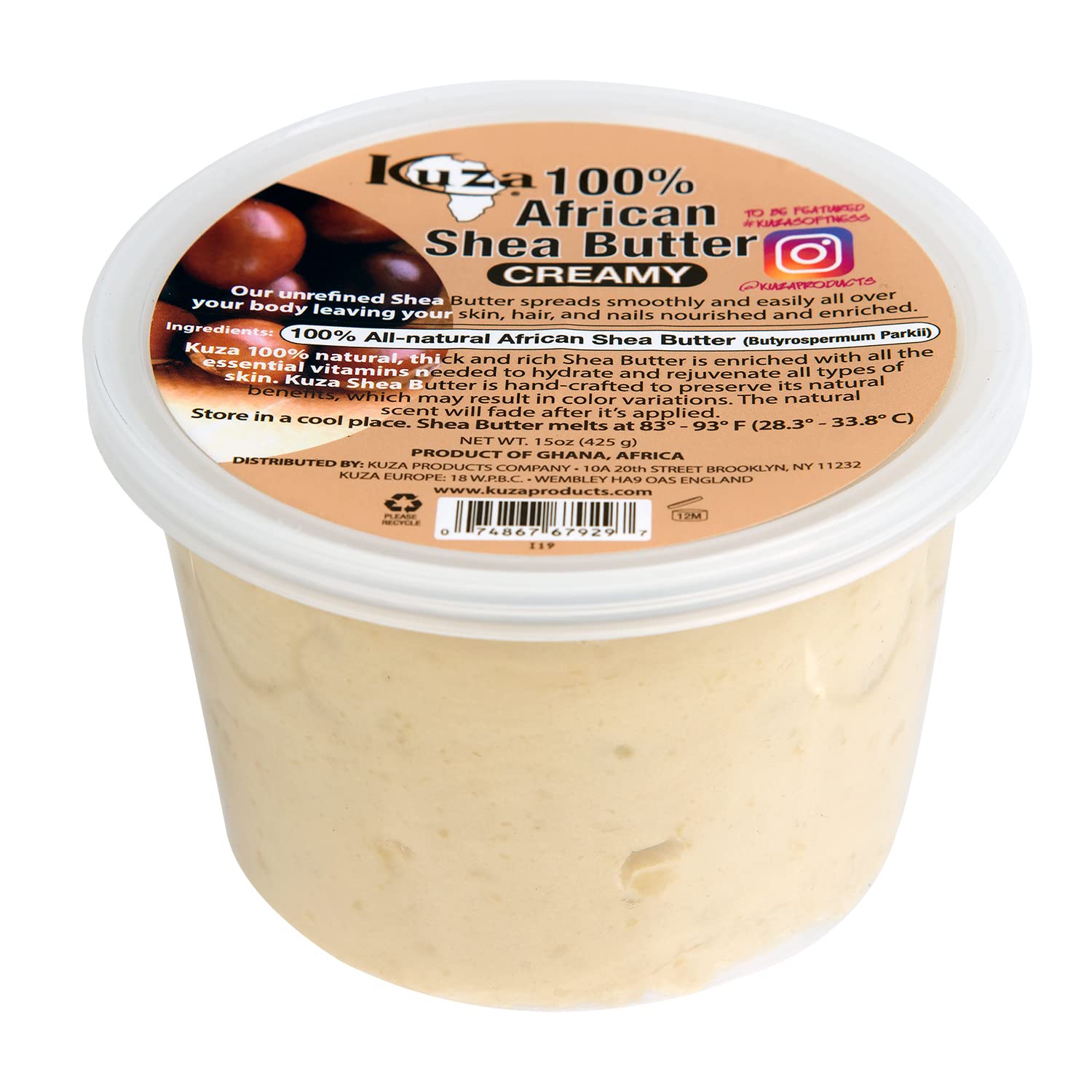 Kuza Shea Butter Borututu jar close-up showing creamy texture for multi-use hydration