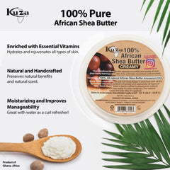 Kuza shea butter used as curl refresher with water for textured hair