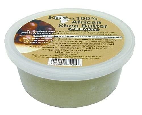 Kuza Shea Butter applied on hair and nails for moisturized strands