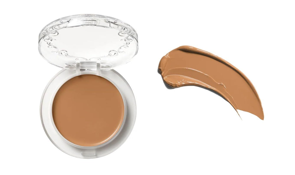 KVD Beauty Good Apple tan-074 bottle shows a lightweight, buildable foundation for daily wear.