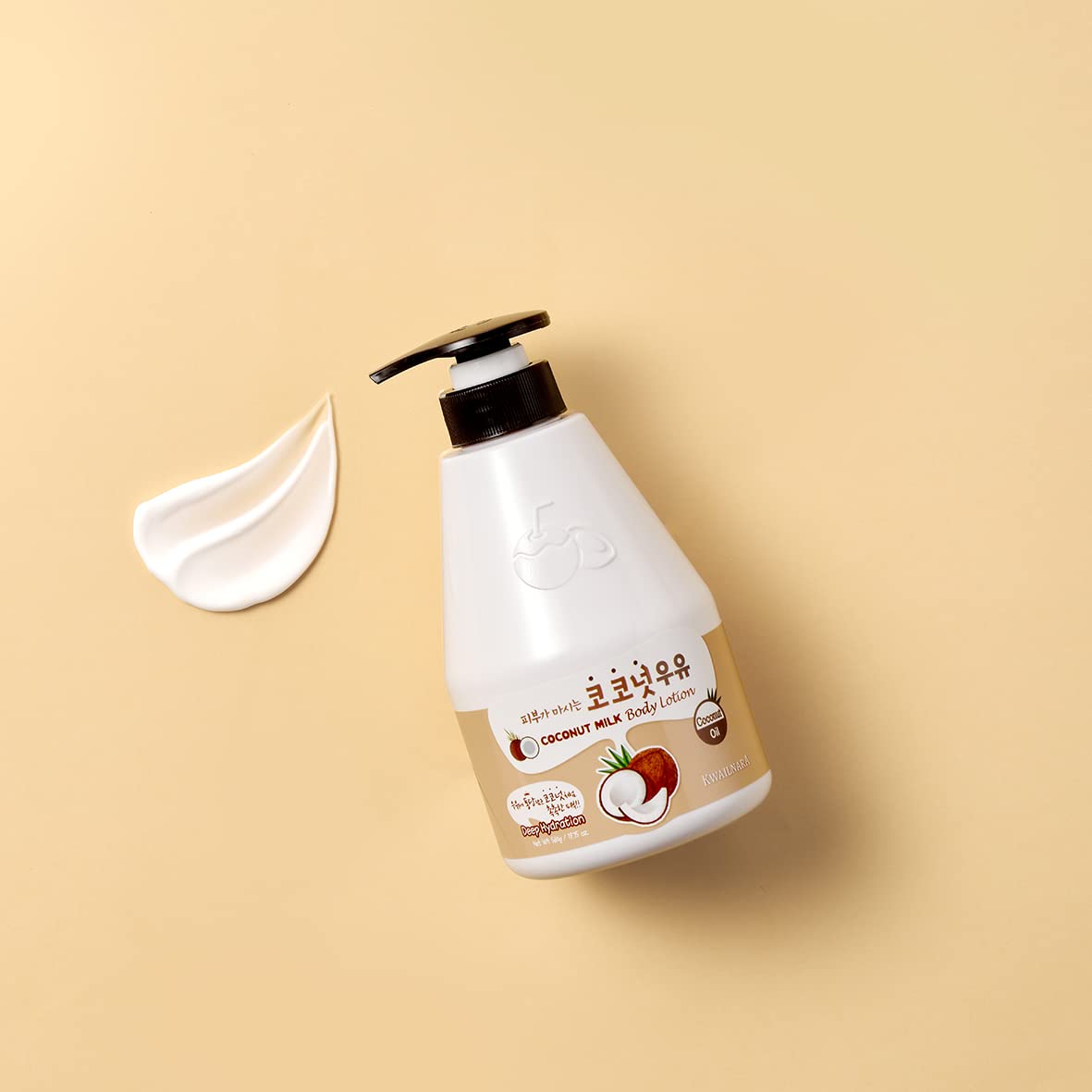 Kwailnara Coconut Milk Body Lotion packaging highlights cruelty-free formula