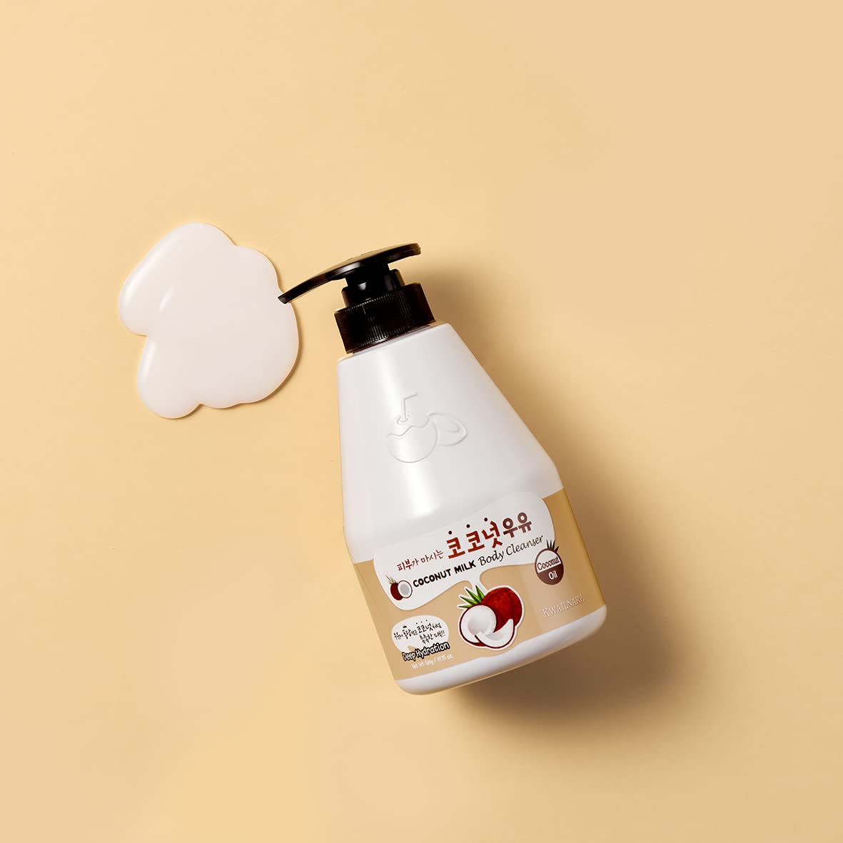 Kwailnara Coconut Milk Body Wash leaves skin smooth and hydrated after use.