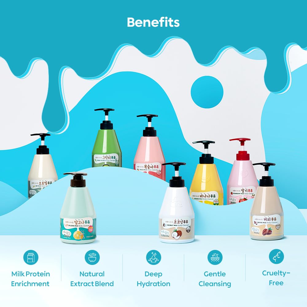 Kwailnara Green Tea Milk Body Lotion bottle front signifies weightless hydration and skin-softening benefits.