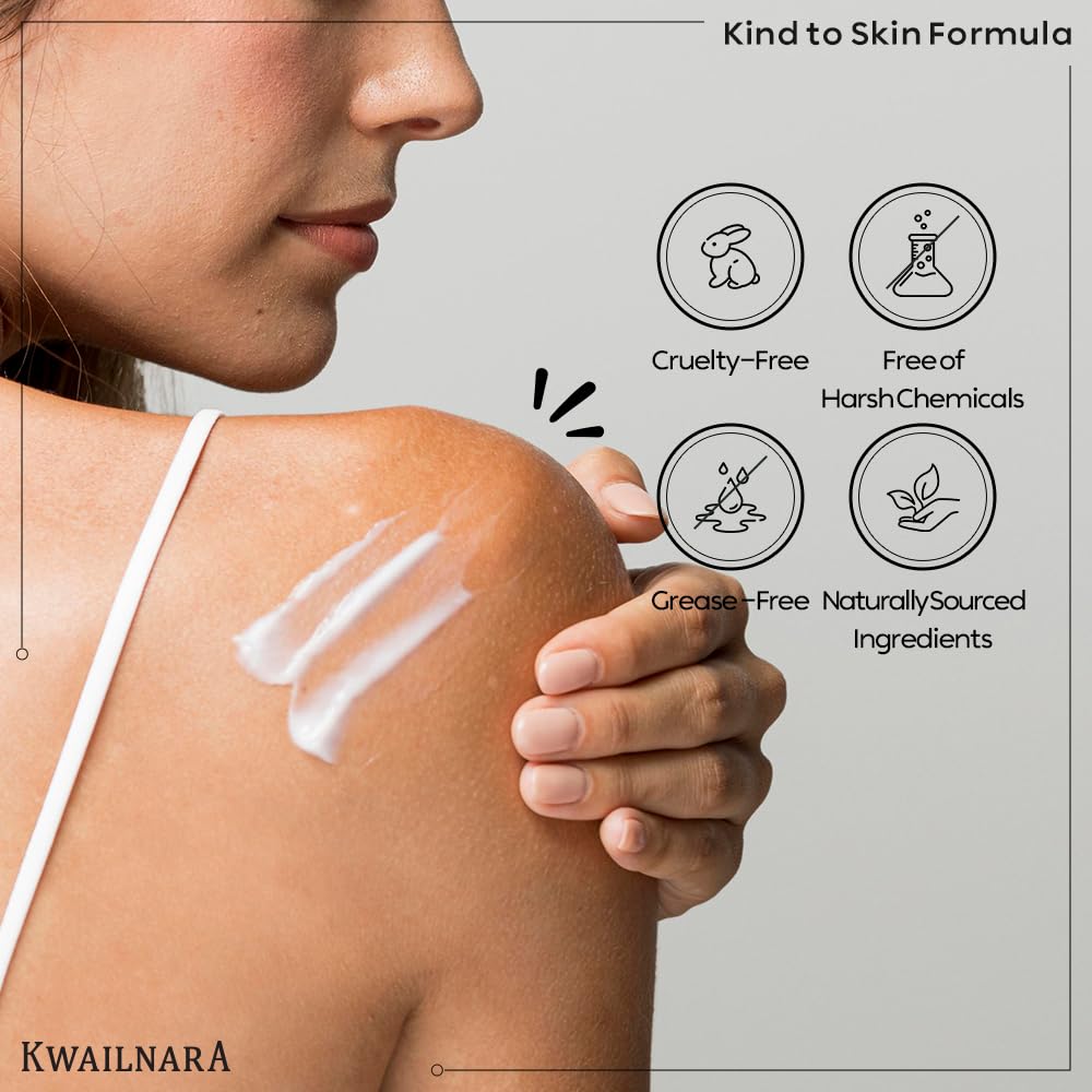 Kwailnara Green Tea Milk Set swatch ingredients graphic illustrates green tea and milk protein benefits.