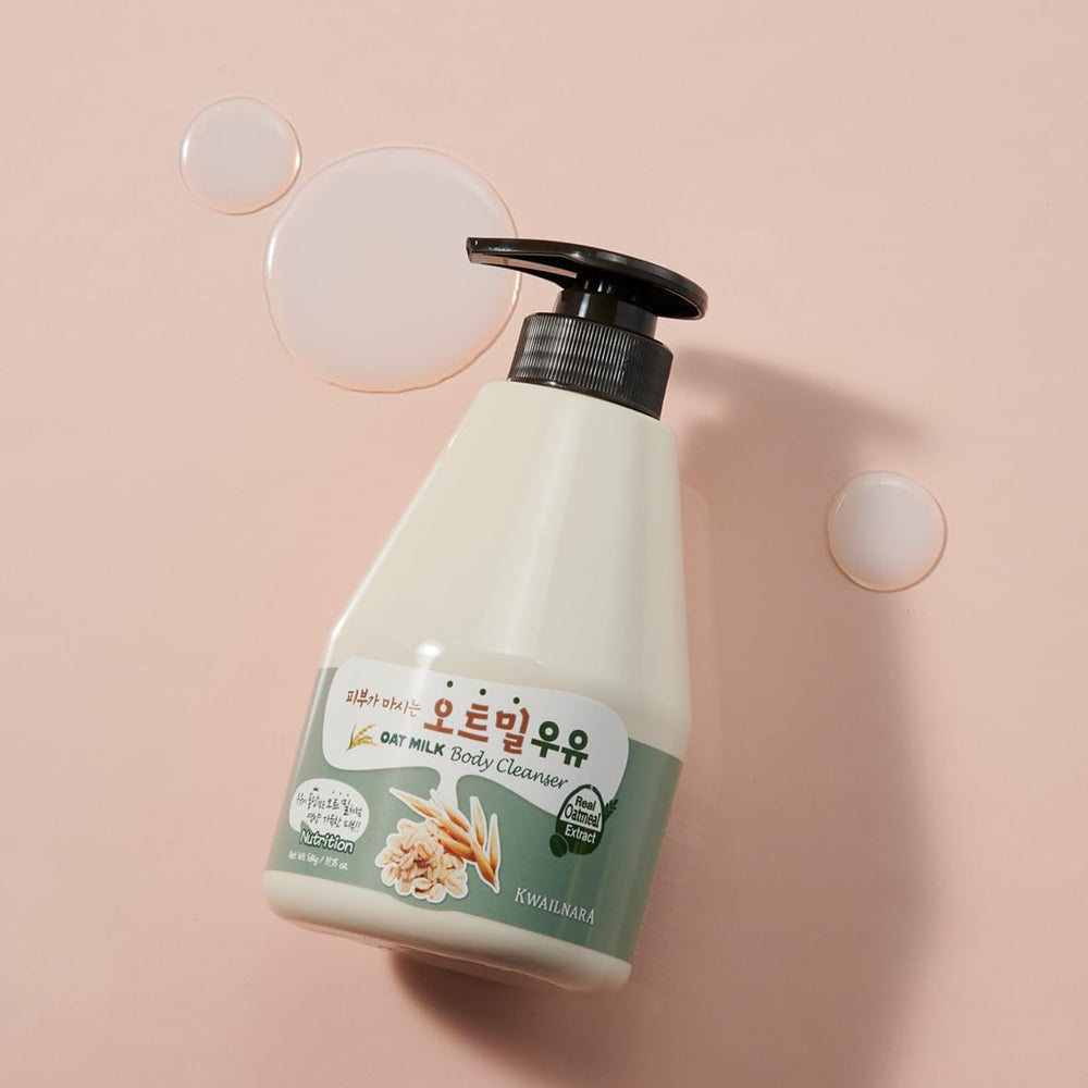 Kwailnara Oat Milk Body Wash foam-rinse completes a soothing cleanse for dry skin