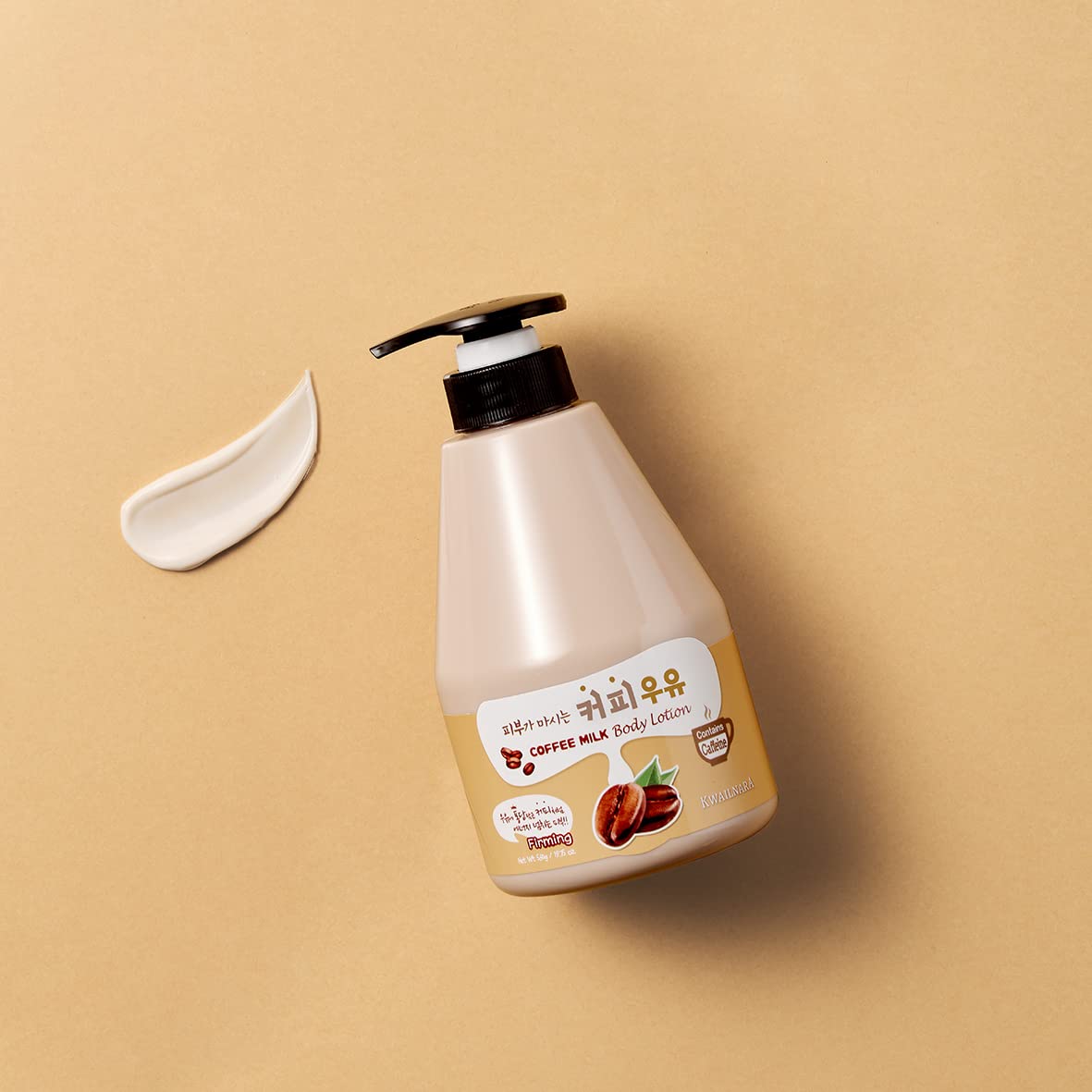 Applying Kwailnara lotion on forearm for fast absorption and hydration
