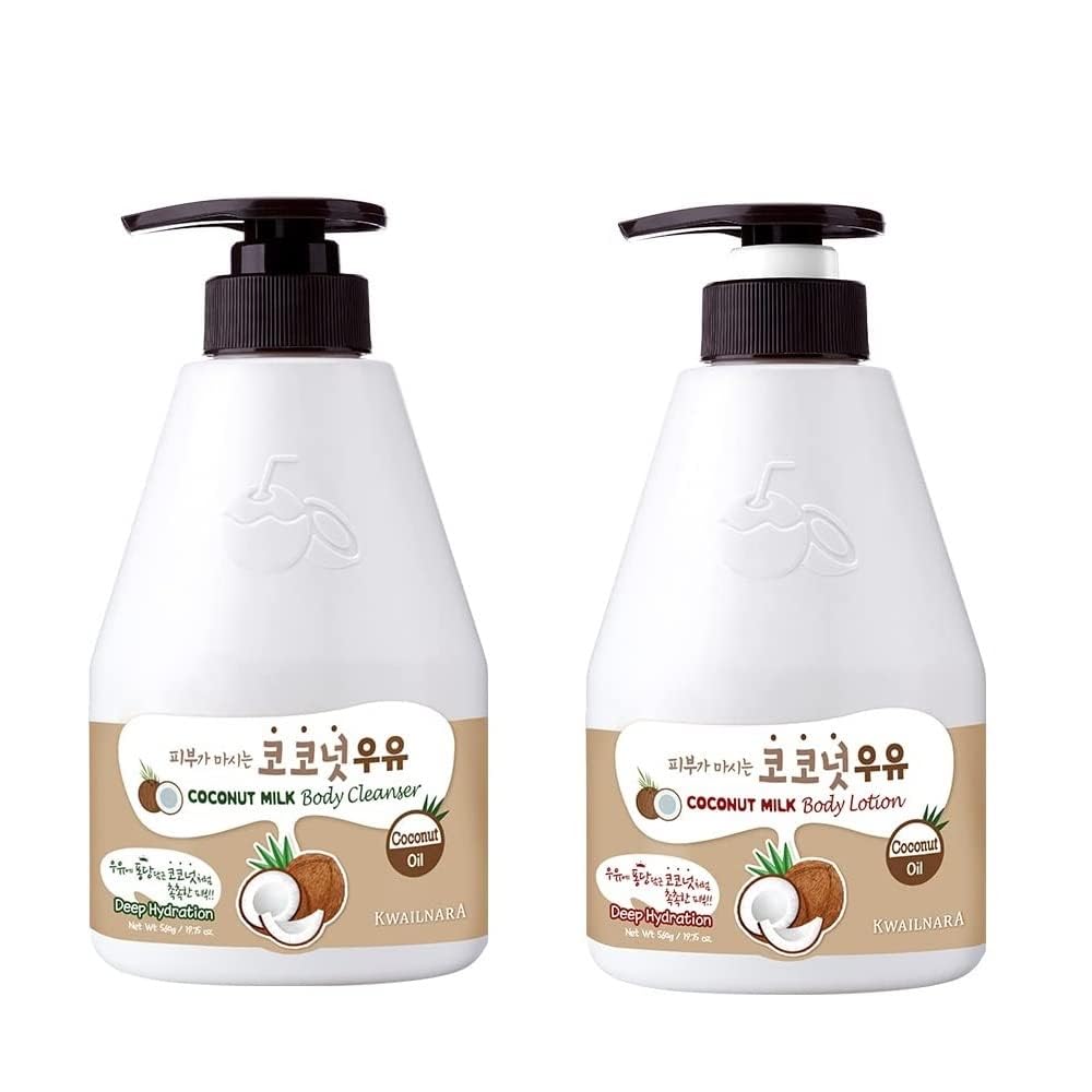 Kwailnara WELCOS Coconut Milk Body Wash bottle with refreshing cleanse and hydration