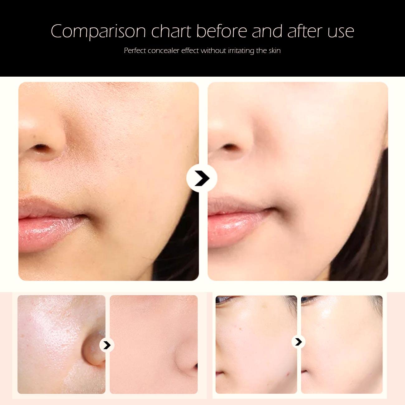KWOLYKIM ivory shade swatch on skin for a natural match.