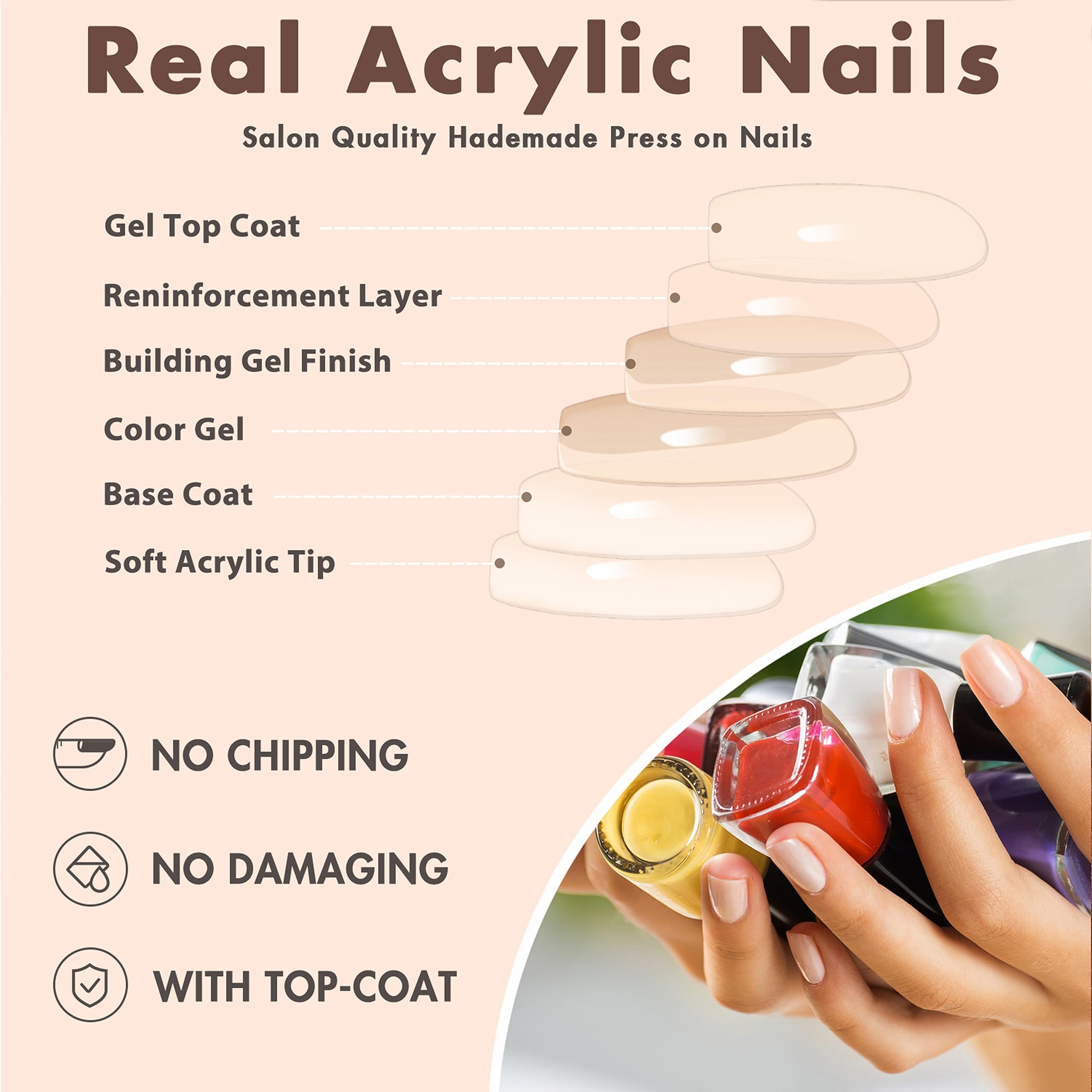 KXAMELIE reusable press-on nails set in neon pink
