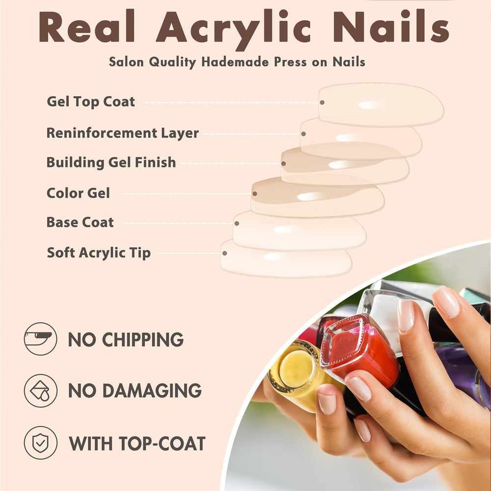 KXAMELIE reusable press-on nails set in neon pink
